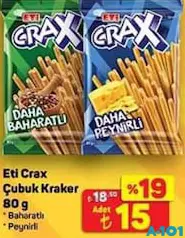 ETİ CRAX ÇUBUK KRAKER 80 GR fiyat ve kampanya bilgisi